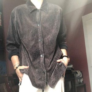 Liz Claiborne velvet button up